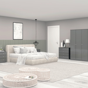 Denver 3 Door Wardrobe Bedroom Set by Seconique