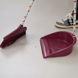 Autumn Pumpkin Long Handle Dustpan with Broom - Brown