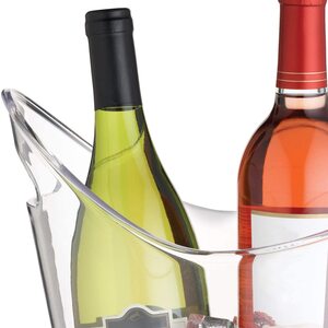 BarCraft Clear Acrylic Drinks Pail Wine Cooler, Labelled - Clear by BarCraft