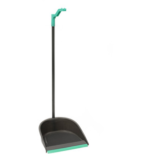 Grey Long Handle Dustpan and Brush Set - Turquoise by JVL