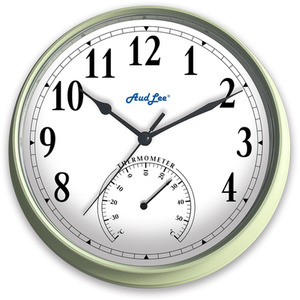 Tub Wall Clock with Thermometer by Audlee