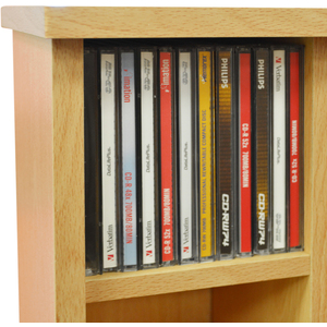 PIGEON HOLE - 585 CD Media Cubby Storage Shelves - Beech - Beech by Watsons