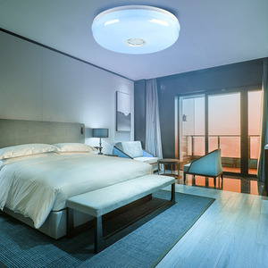 Wi-Fi Ceiling Lights 24W, RGBWWW, Dimmable with Bluetooth Speaker - Neutral by EnerJ Smart