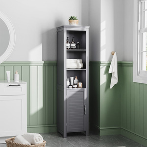 Waterproof Tall Bathroom Cabinet with 5 Shelves by komore