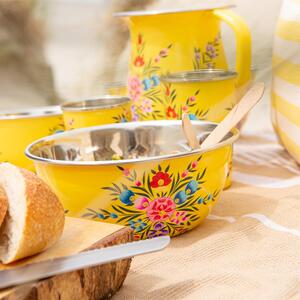 Pansy Picnic Bowl - 21.5cm - Buttercup Pansy / 16.5cm by Billy Can