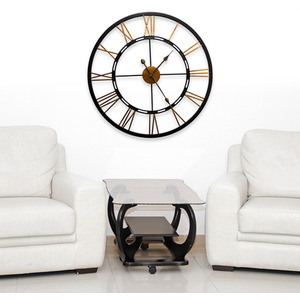 Large Metal Oversized Roman Numerals Wall Clock by WALPLUS