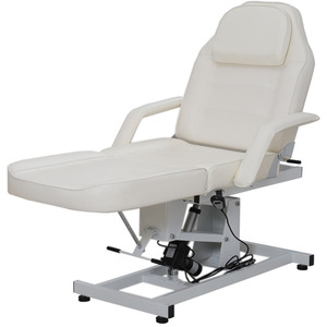 Electric Height-Adjustable Beauty Salon Bed - White by Livingandhome