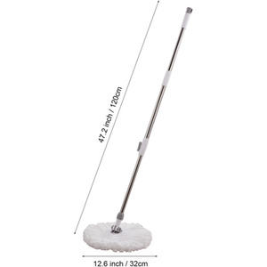 Livingandhome Self-Wringing Mop with Cleaning Bucket - Grey & White by Livingandhome