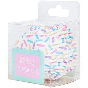 Pack of 100 Sprinkles Cupcake Cases - Multicolour