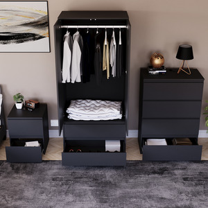 Denver Bedroom Set (2 Drawer Bedside, 4 Drawer Chest, 2 Door 2 Drawer Wardrobe) by Vida Designs