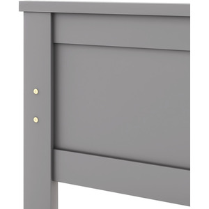 Wooden Solid Pine Storage Bed - Grey by Abrihome