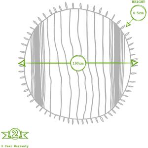 Nicola Spring Round Turkish Cotton Beach Towels - Grey - Pack of 4 - Grey by Nicola Spring