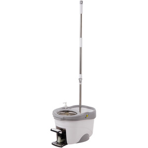 Hands-free Spin Mop and Bucket Cleaning Set - Grey / 30cm by Livingandhome