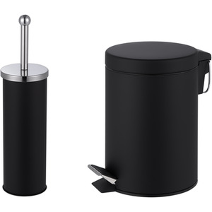 Innoteck Bathroom Pedal Bin With Toilet Brush 3 Litre Bin - Black by Innoteck