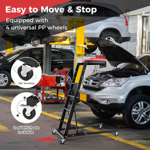 Foldable Topside Automotive Engine Creeper - Black by Costway