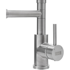 Kitchen Tap with Pot Filler and Pull-Down Spring Nozzle - Silver by Livingandhome