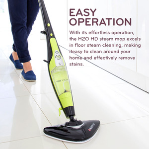 H2O HD Pro Steam Mop and Handheld Steam Cleaner - Black and Green by H2o