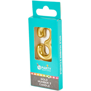 My Party Gold Number Candle by My Party