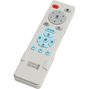 Round Ceiling Fan Light with Crystal-Effect Shade - White by Livingandhome