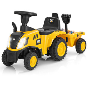 Kids Ride on Tractor with Detachable Trailer - Yellow by Costway