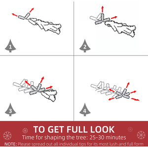 HOMCOM Artificial Snow Dipped Christmas Tree Xmas Pencil Tree - Green / 7.5ft