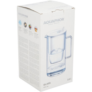 Aquaphor Glass 2.5l Water Filter Jug - White by AQUAPHOR
