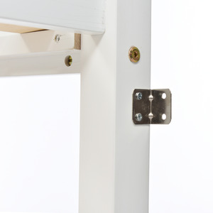 Bunk Bed for Kids with Adjustable Ladder and Slide - White by Abrihome