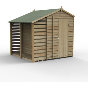 4LIFE 5x7 Apex Shed with Lean To - Installation Included / 2 by Forest Garden