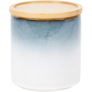 Large Reactive Glaze Canister - Blue
