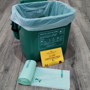 10L Compostable Food Waste Caddy Bags - Green by Groundsman