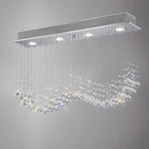 Colorado Ceiling Cluster Pendant Line 4 Light Polished Chrome, Crystal - Polished Chrome
