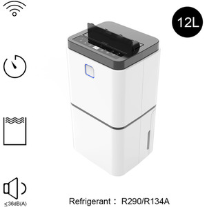 Auto-Off Coloured LED Quiet Dehumidifiers by Livingandhome