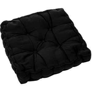 Garden Chair Cushion with Carry Handle - Black by Livingandhome
