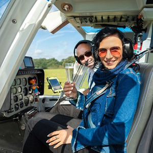 12 Mile Helicopter Tour with Bubbly for Two Gift Experience - White by Buyagift