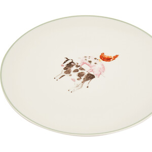 Daisy Farm Dinner Plate - White