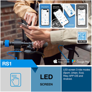 RS1 Electric Scooter - 350W - Black by Riley Scooters