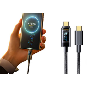 100w Type-C Fast Charging Data Cable - black