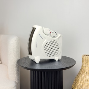 Portable Dual Position Fan Heater - White by Rediffusion