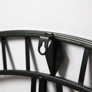 Skeleton Large Wall Clock with Roman Numerals - Black by Home Garden Direct