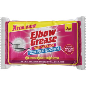 Pack of 2 Elbow Grease Non Scratch Scourer Sponges - Pink by Elbow Grease