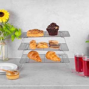 Innoteck 3 Tier Stackable Cake Cooling Rack - Chrome by Innoteck