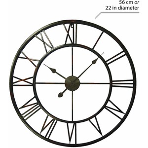 Large Metal Oversized Roman Numerals Wall Clock by WALPLUS