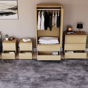 Denver Bedroom Set (2 Drawer Bedside (x2), 3 Drawer Chest, 2 Door Wardrobe) by Vida Designs