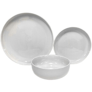 Contemporary White 12 Piece Dinner Set