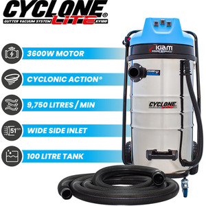 Cyclone Lite KV100 Gutter Vacuum 3600W Side Entry by Kiam Products
