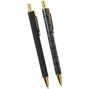 Set of 2 Grey Tartan Pens