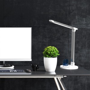 Fern Howard White Dimmable LED Desk Lamp with USB port - White by Fern Howard
