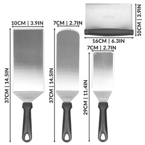 4pc Stainless Steel Spatula Set - Silver by Maison & White