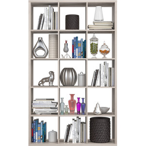 Mauro 3x5 Shelving Unit - Sand Oak by Furniture To Go
