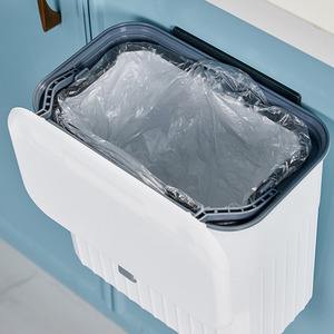 Kitchen Hanging Trash Can Waste Bin White - White by Livingandhome